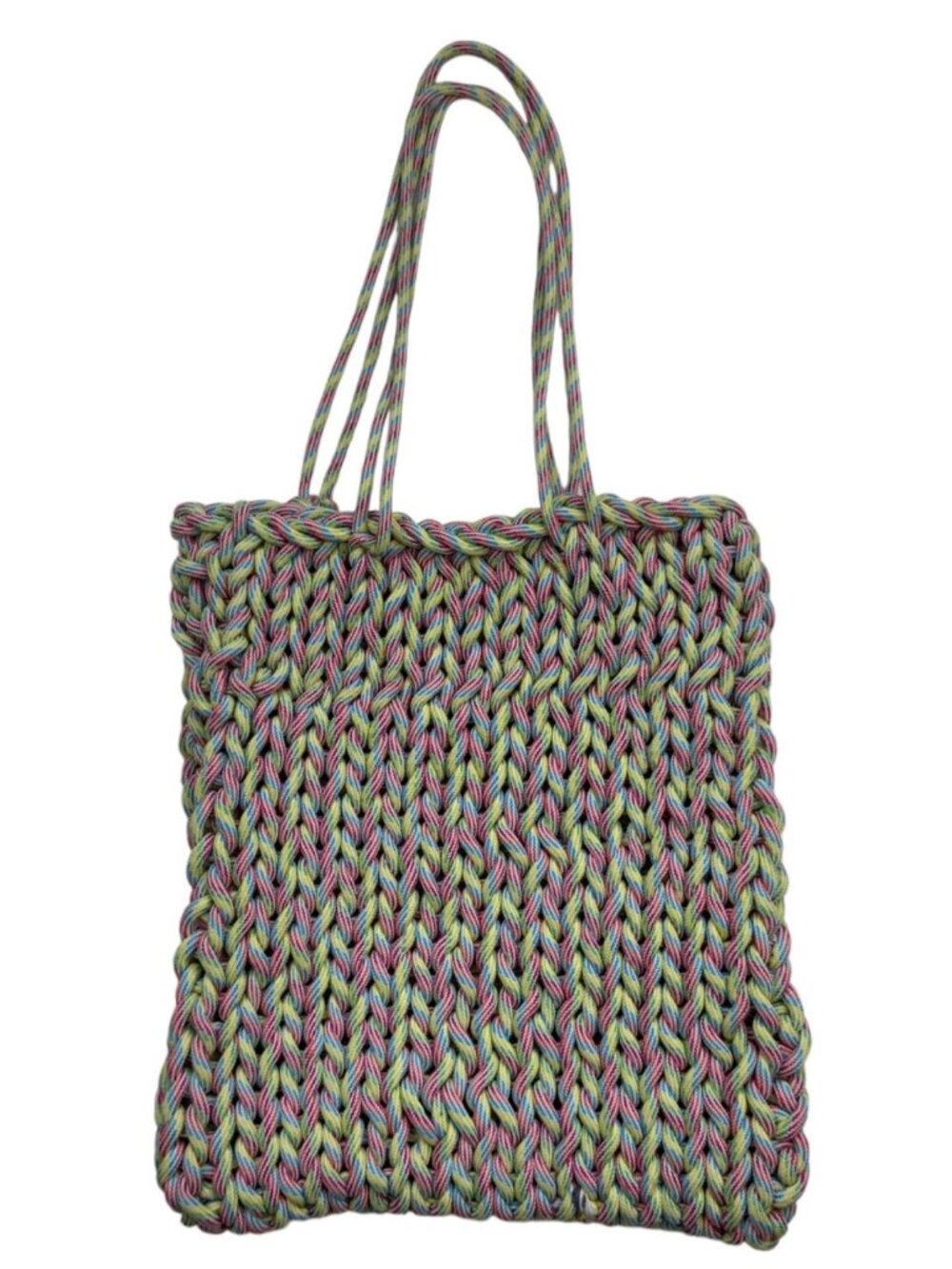 Urban Outfitters UO Zoya Rope Tote Bag Purse Blush Crochet